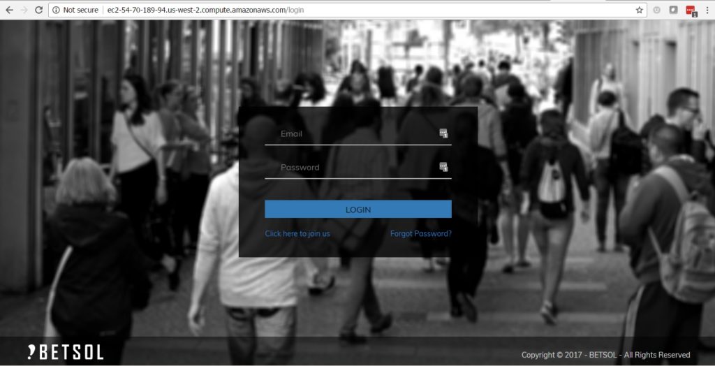 Amazon AWS Login Page | Betsol